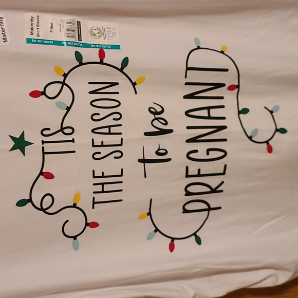 NWT M (8-10) Time & Tru Maternity SS Tee - Picture 10 of 11